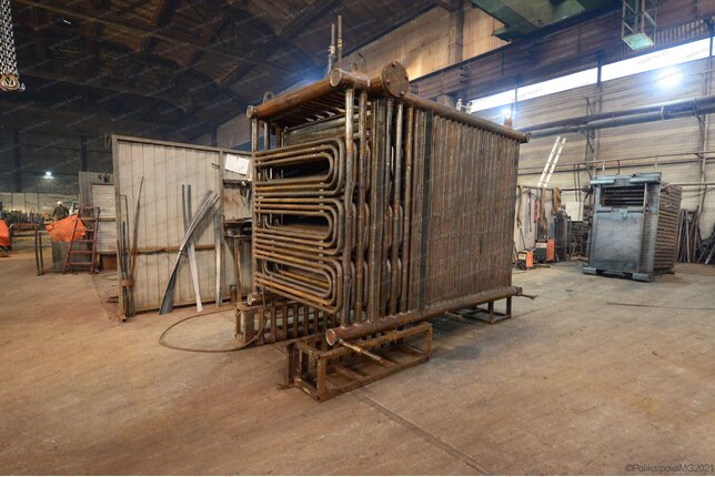 Промышленный котел 1.45 МВт уголь дрова - изготовление